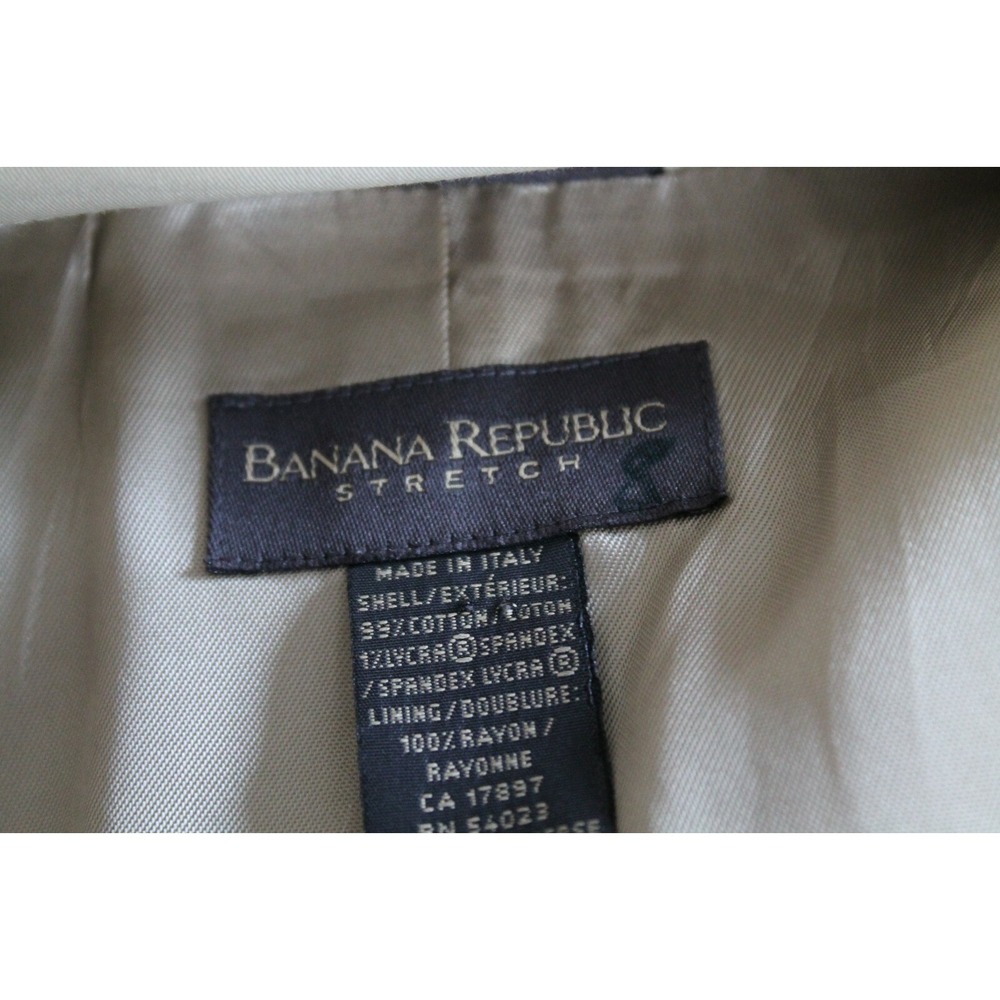Banana Republic Womens Tan Blazer 3 Button Jacket sz 4 Made In Italy Nice‎ - Picture 5 of 5